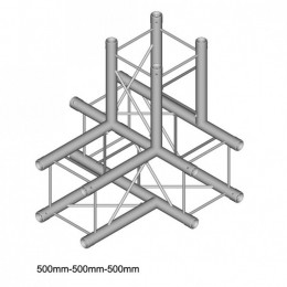 Duratruss DT 24 T40 T-joint + down Узел стыковочный четырехлучевой