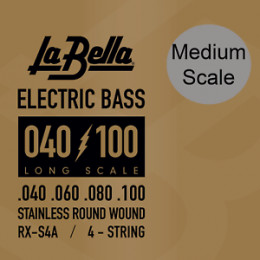 La Bella RX-S4A RX – Stainless Комплект струн для бас-гитары, нерж. сталь, 40-100