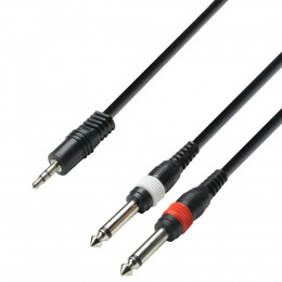 Adam Hall K3 YWPP 0600 Аудиокабель 3,5 Jack stereo-2 x 6,3 Jack mono, 6 метров