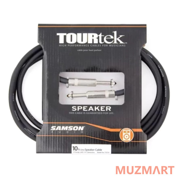 Samson TSQ10 Спикерный кабель 2х2,3 мм2 Jack-Jack, длина 3 м