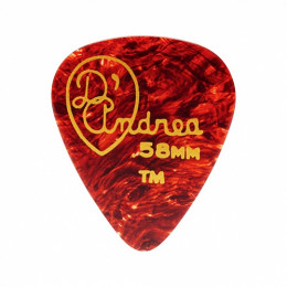D'Andrea TPG351-058TM Shell Celluloid Медиаторы, толщина 0.58мм, 1 шт