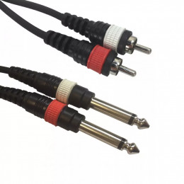 American DJ AC-2R-2J6M/1,5 Кабель аудио RCA 2x mono 6,3 Jack 1,5m