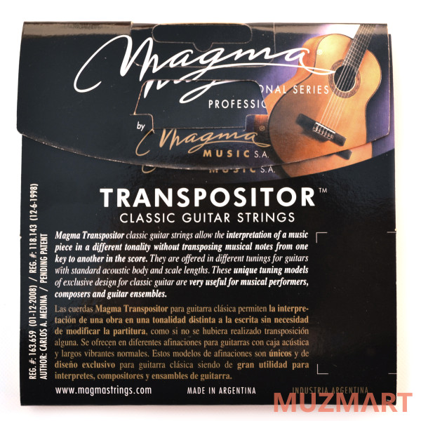 Magma Strings GCT-GH Струны для классической гитары 1G 2D 3bB 4F 5C 6G нестандартный строй