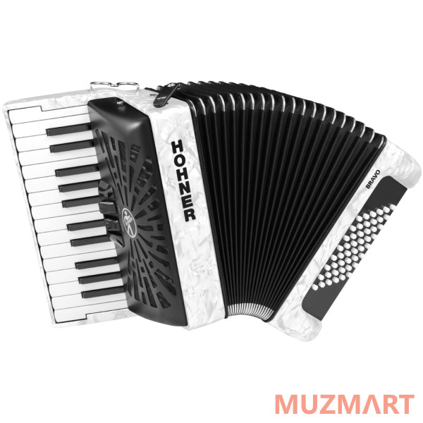 Hohner The New Bravo II 48 white (A16512) Аккордеон 1/2