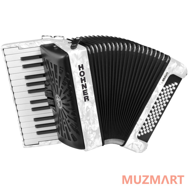Hohner The New Bravo II 60 white (A16952) Аккордеон 1/2