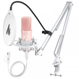Maono AU-A04E (pink) USB-микрофон, конденсаторный кардиоидный