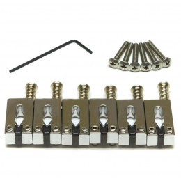 GraphTech PG-8001-0C SS Classcis Strat & Tele Offset Комплект седел для бриджа, хром