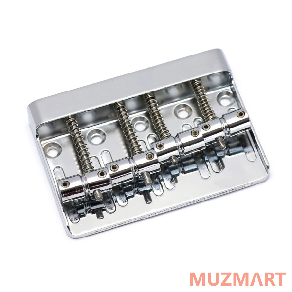 Metallor BB-19-CR Бридж (струнодержатель) бас-гитары, хром