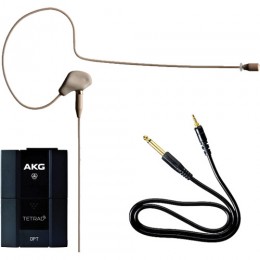 AKG DPT Tetrad Цифровой поясной передатчик, микрофон с оголовьем C111 и гитарный кабель MK/GL в комплекте