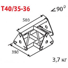 Imlight T40/35-36 Стыковочный узел для 3-х ферм под 90 градусов