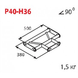 Imlight P40-H36 Стыковочный узел для 3-х ферм под 90 градусов, горизонтальный