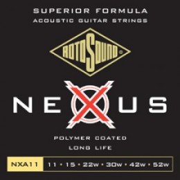 Rotosound NXA11 STRINGS COATED TYPE Струны для акустической гитары