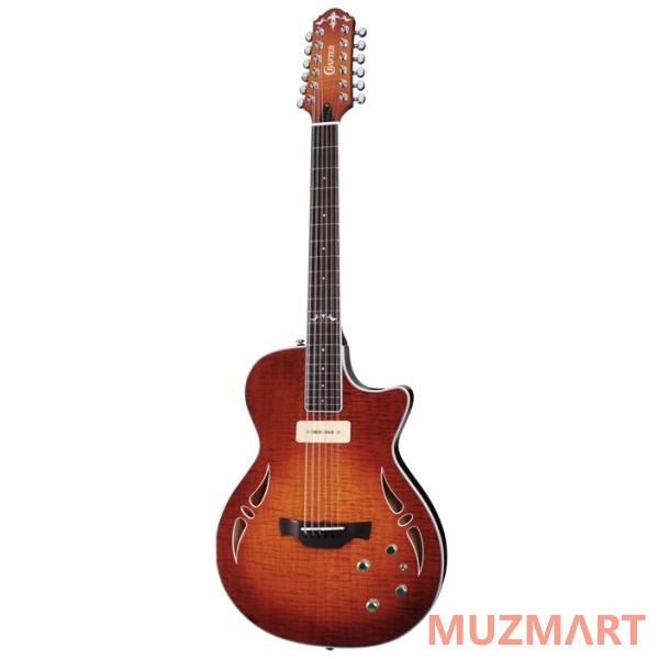 Crafter SAT-12 TMVS 12-ти струнная полуакустическая гитара с кейсом