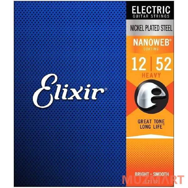 Elixir 12152 ANTI-RUST Nanoweb Heavy Струны для электрогитары