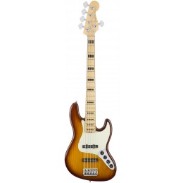 Fender American Elite Jazz Bass® V Ash, Maple Fingerboard, Tobacco Sunburst Бас-гитара 5-ти струнная